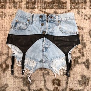 Repurposed Armani Jeans Garter Cut Offs
